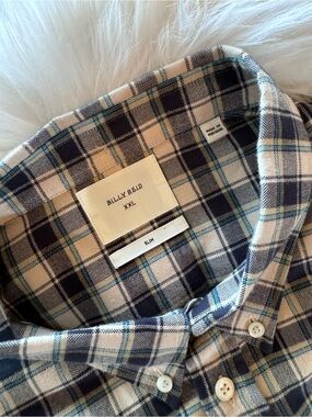Billy Reid Plaid Button-Down Shirt Size XXL